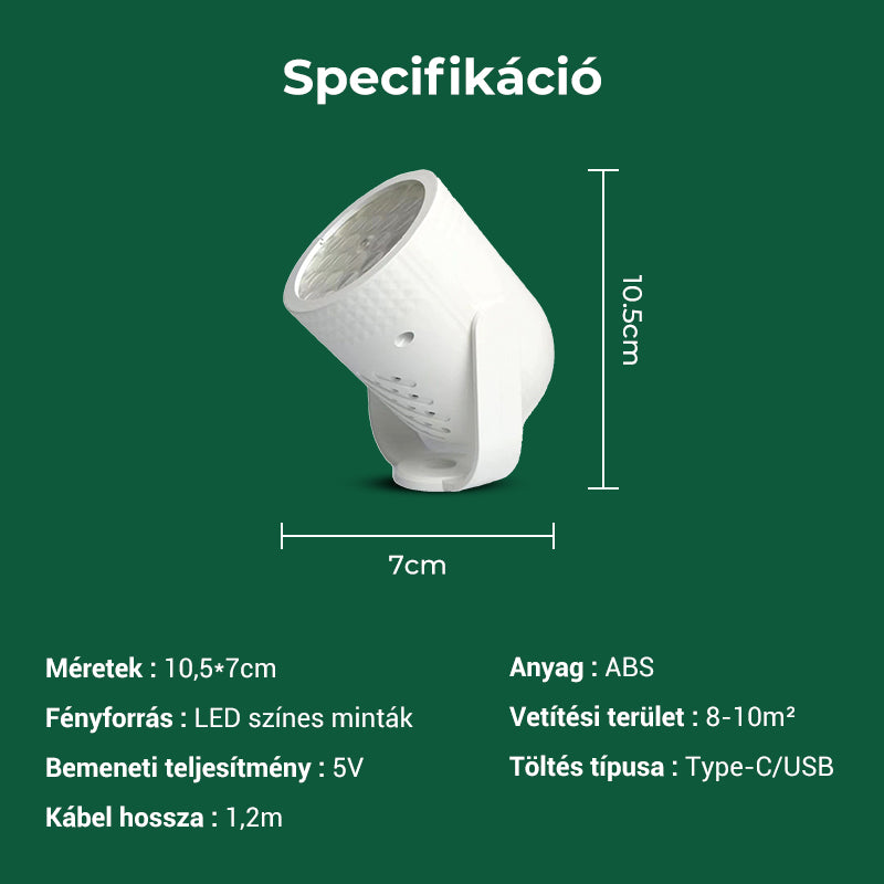 🔥✨Karácsonyi mintás USB LED projektorfény