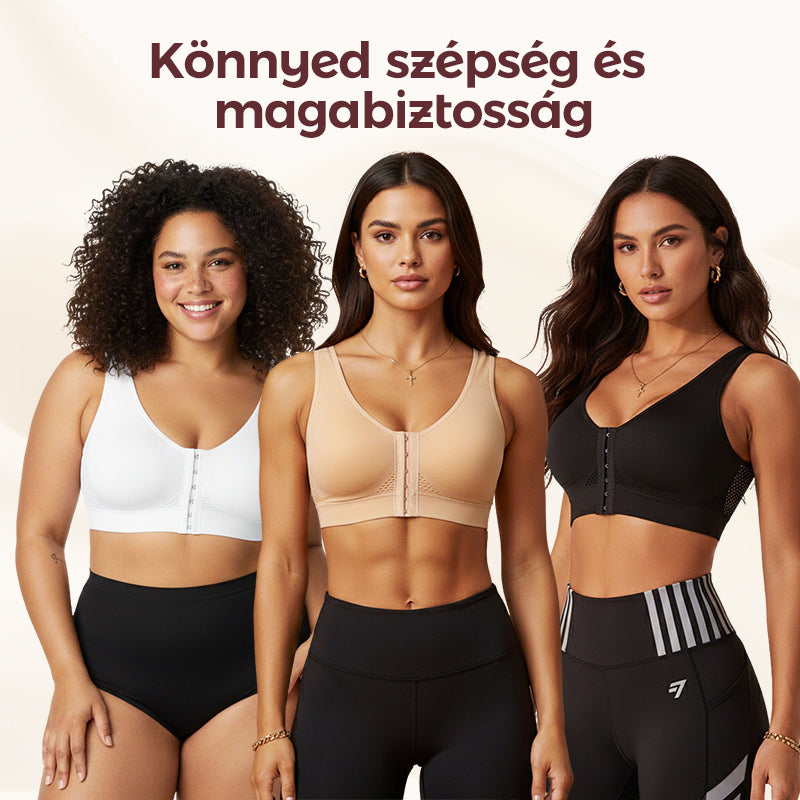 【✨ 1 + 1 ingyenes】Női merevítő nélküli, elölről záródó melltartó