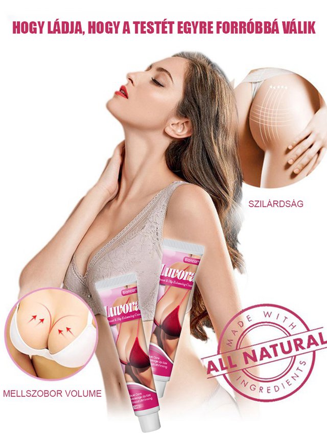 Testápoló krém a bőr táplálására, a mell és a csípő növelésére.