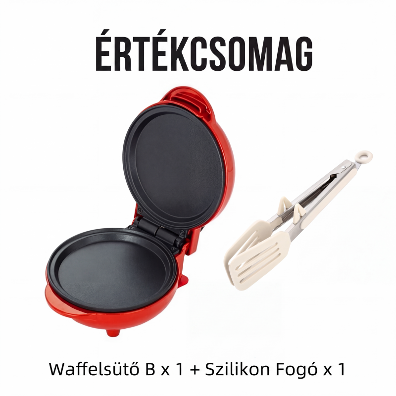 🧇 Mini elektromos gofrisütő – Könnyű reggeli készítéshez, kompakt – Utánvét ✨