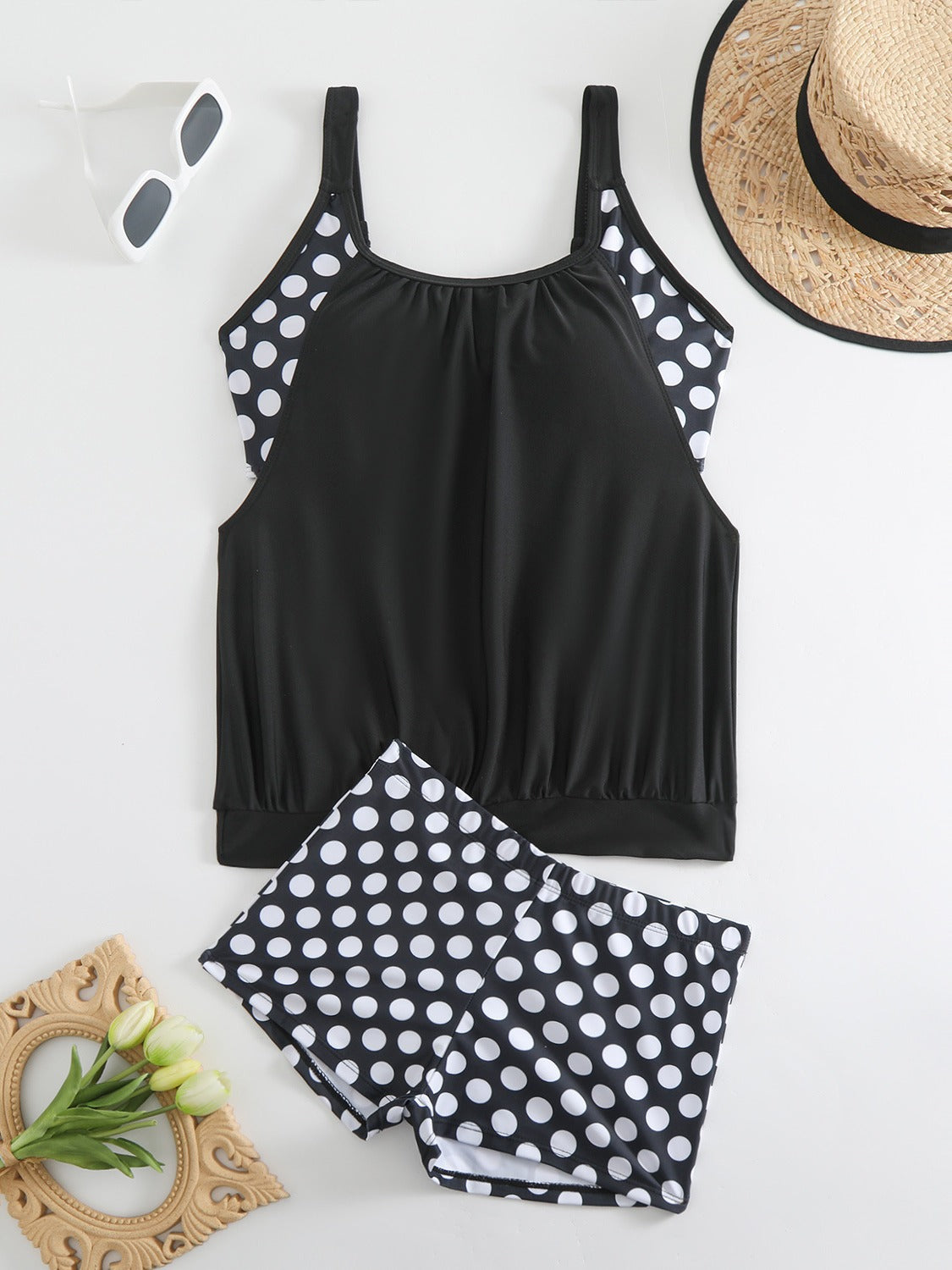 👙Női kétrészes pöttyös fürdőruha✨