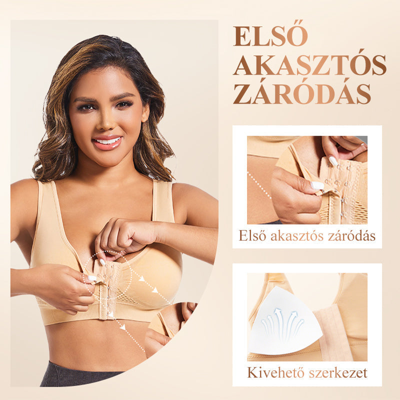 【✨ 1 + 1 ingyenes】Női merevítő nélküli, elölről záródó melltartó