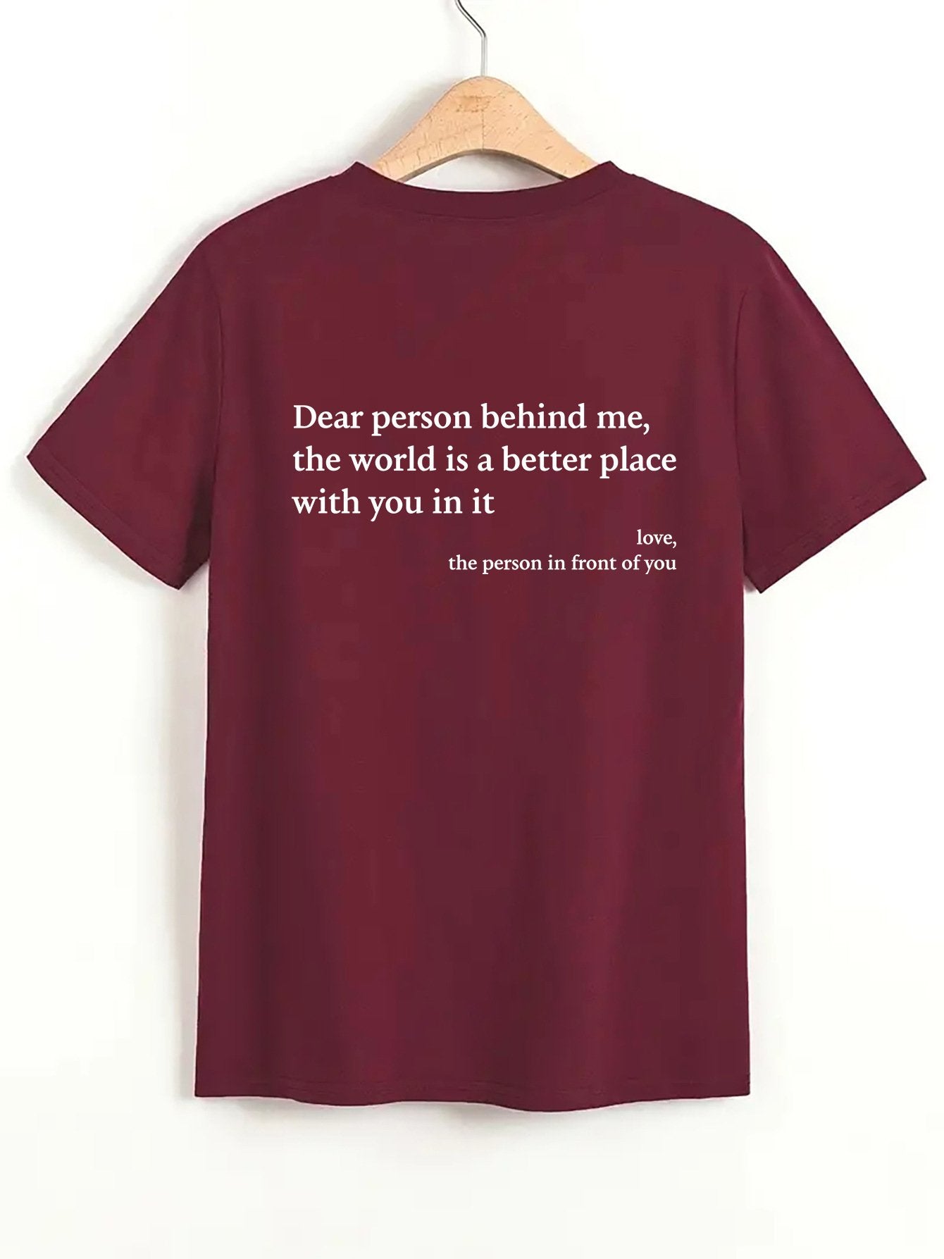 💥Új unisex póló "Kedves Ember A Mögöttem Áll" felirattal, nagy méretben, 2025-től