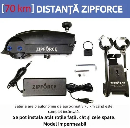 Zipforce kerékpárrásegítő motor - Első és hátsó kerekeken is használható