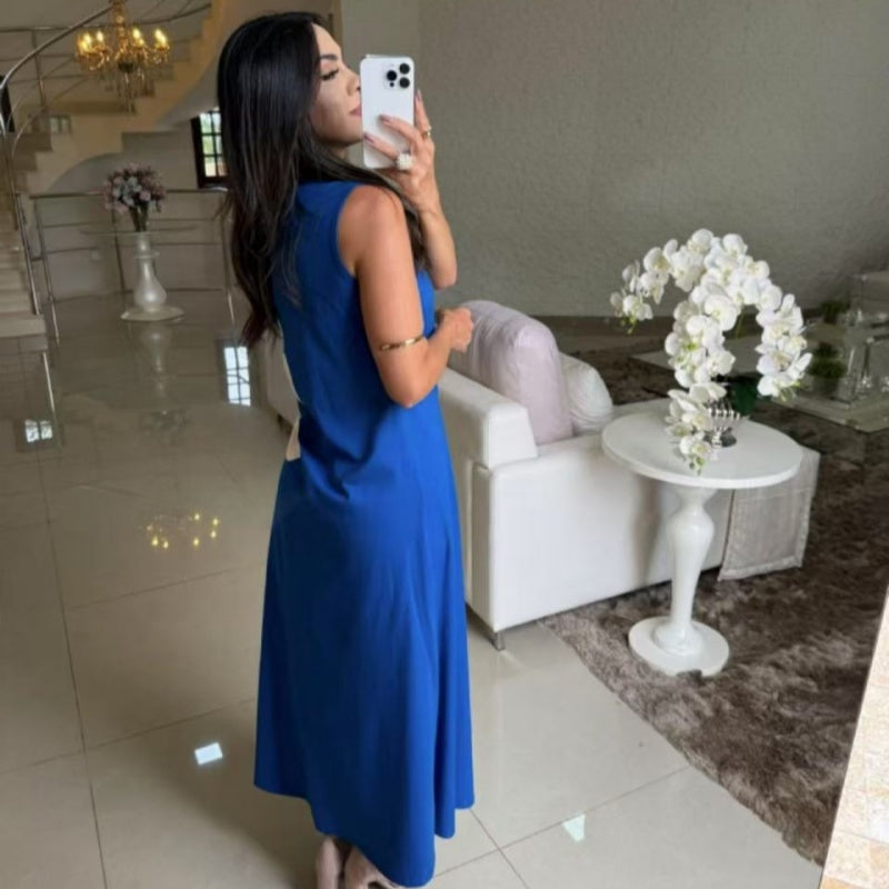 👗 Női ujjatlan ruha virágmintával 🌸