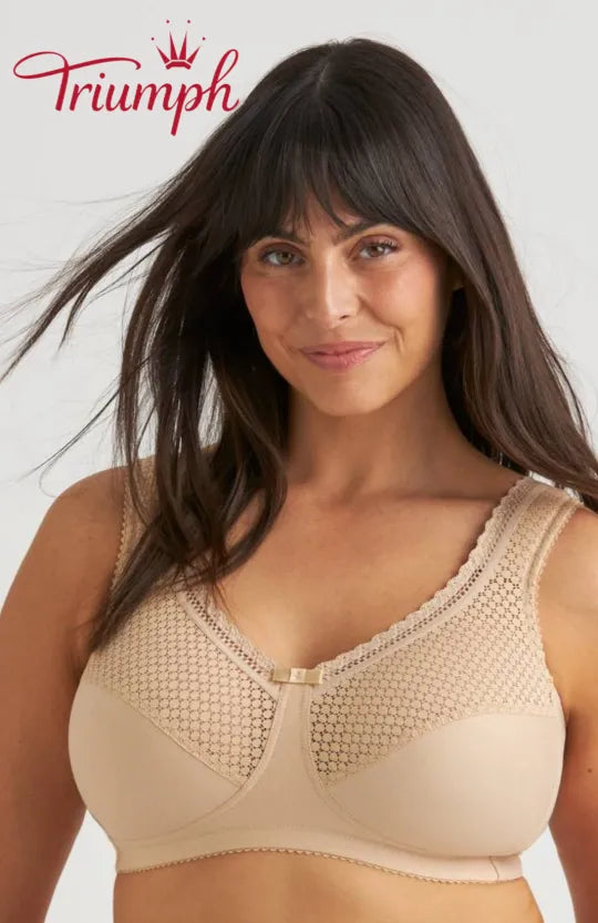 Triumph - 3 részes szett 🔥 Kényelmes csipke melltartó mintával