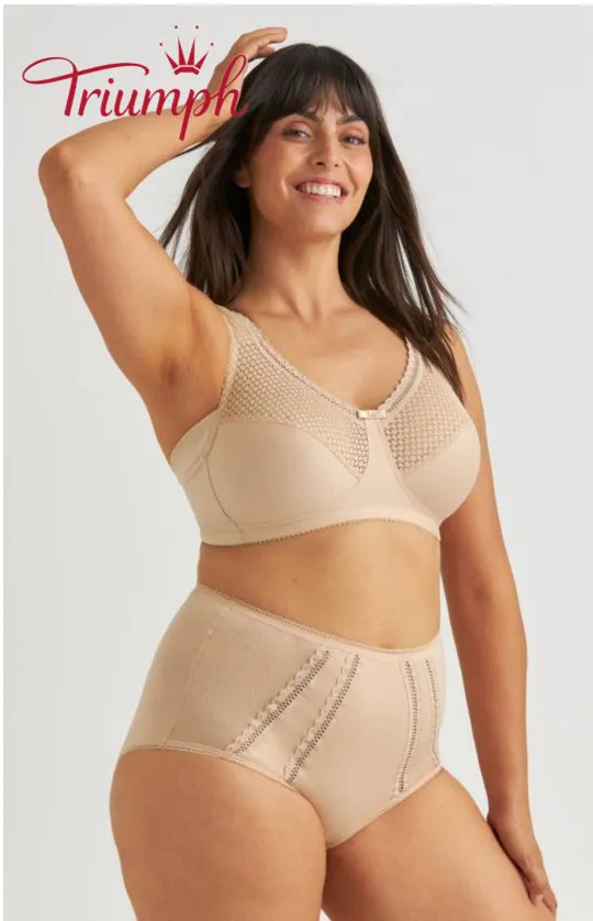 Triumph - 3 részes szett 🔥 Kényelmes csipke melltartó mintával