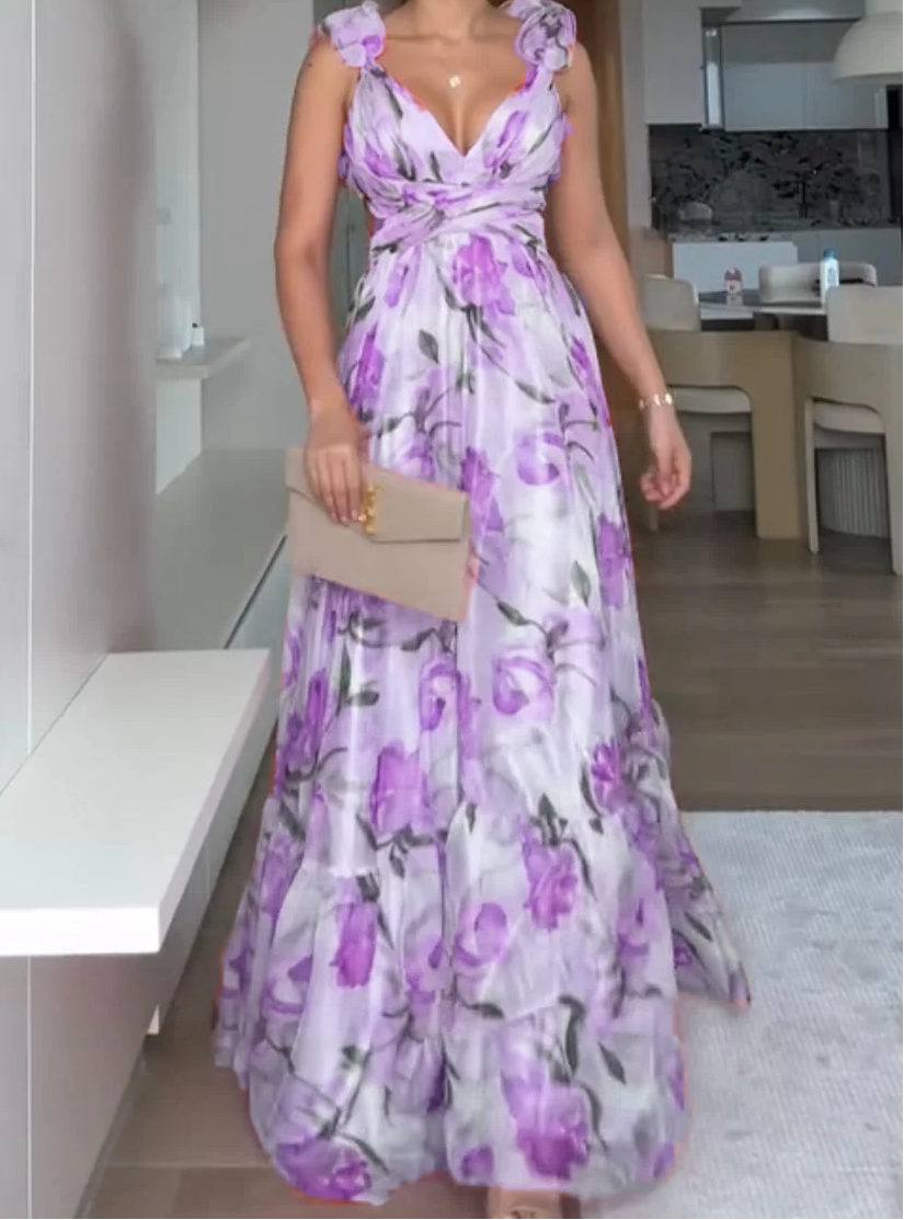 🍓Szexi és elegáns redős ruha mintával