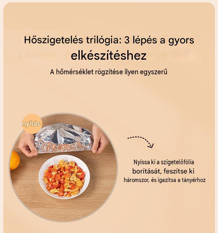 🏠Alumínium hőtartó ételtakaró 🍽️🛡️ Melegen tartja az ételeket, véd a rovarok és a por ellen.