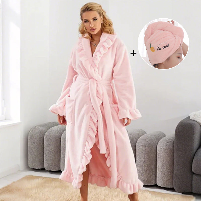 🧖 Puha és bolyhos fürdőköpeny - Bőrbarát anyag