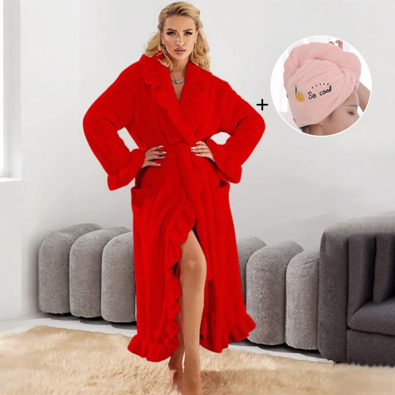 🧖 Puha és bolyhos fürdőköpeny - Bőrbarát anyag