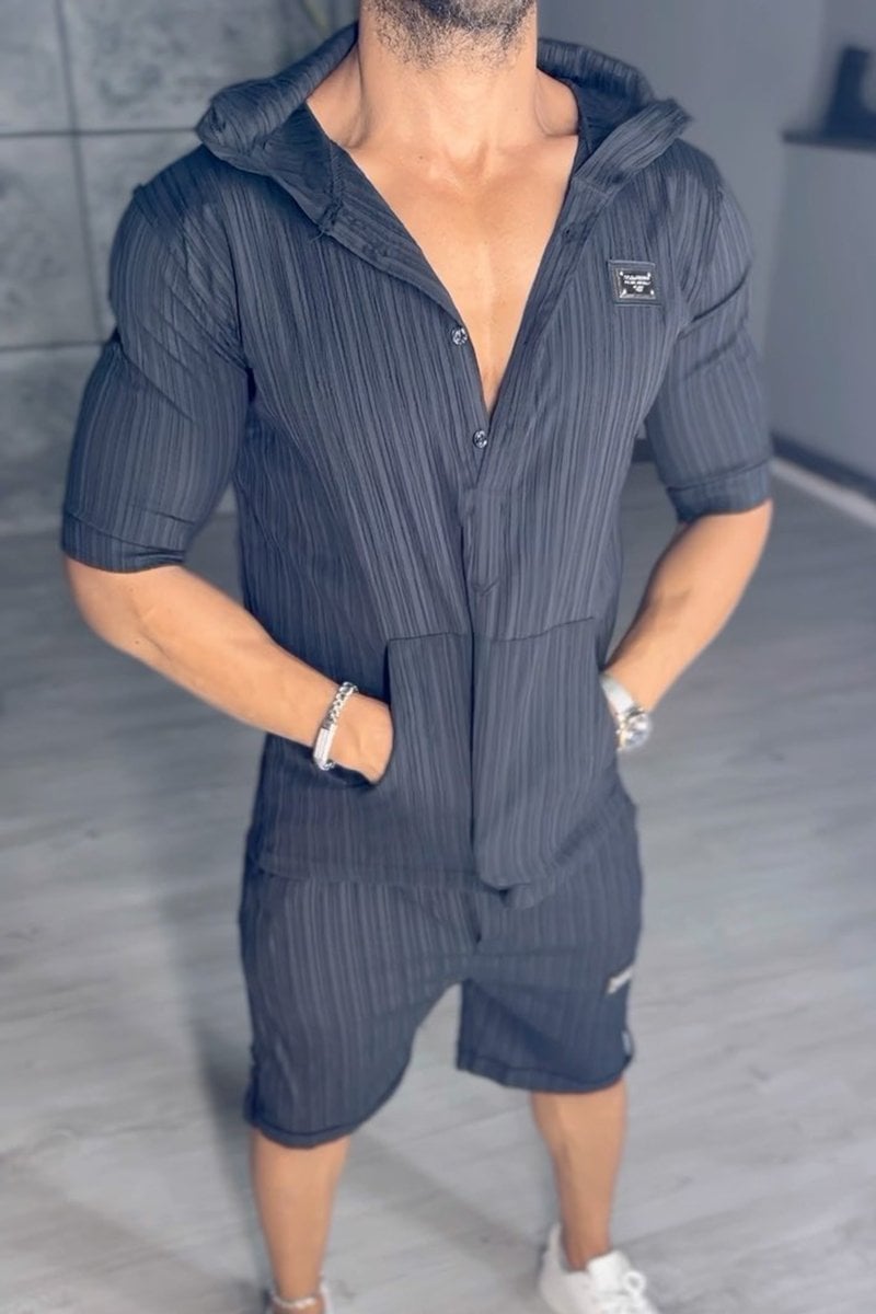 Rendkívüli, kapucnis férfi kétrészes szett