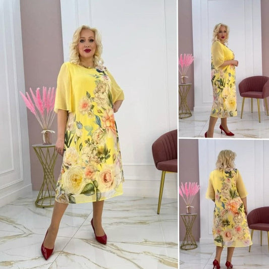 Női nyári ruha virágmintával