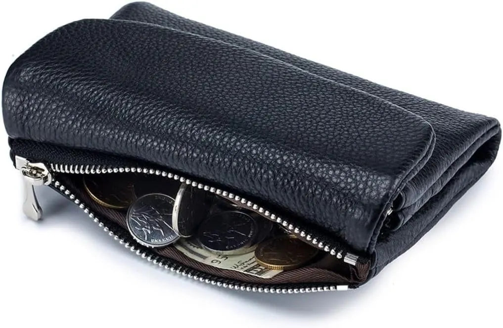 🔥⏰Unisex RFID kavicsos pénztárca valódi bőrből🔥