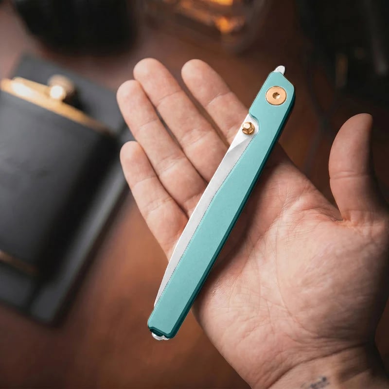 🔥Utolsó napi akció 50% kedvezménnyel🎉Lanky Liner Lock elülső flipper kés fekete alumínium nyéllel
