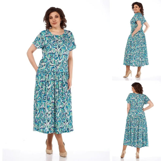 🔥Legjobb akció🔥🌺Nyári sifon ruha mintával👗