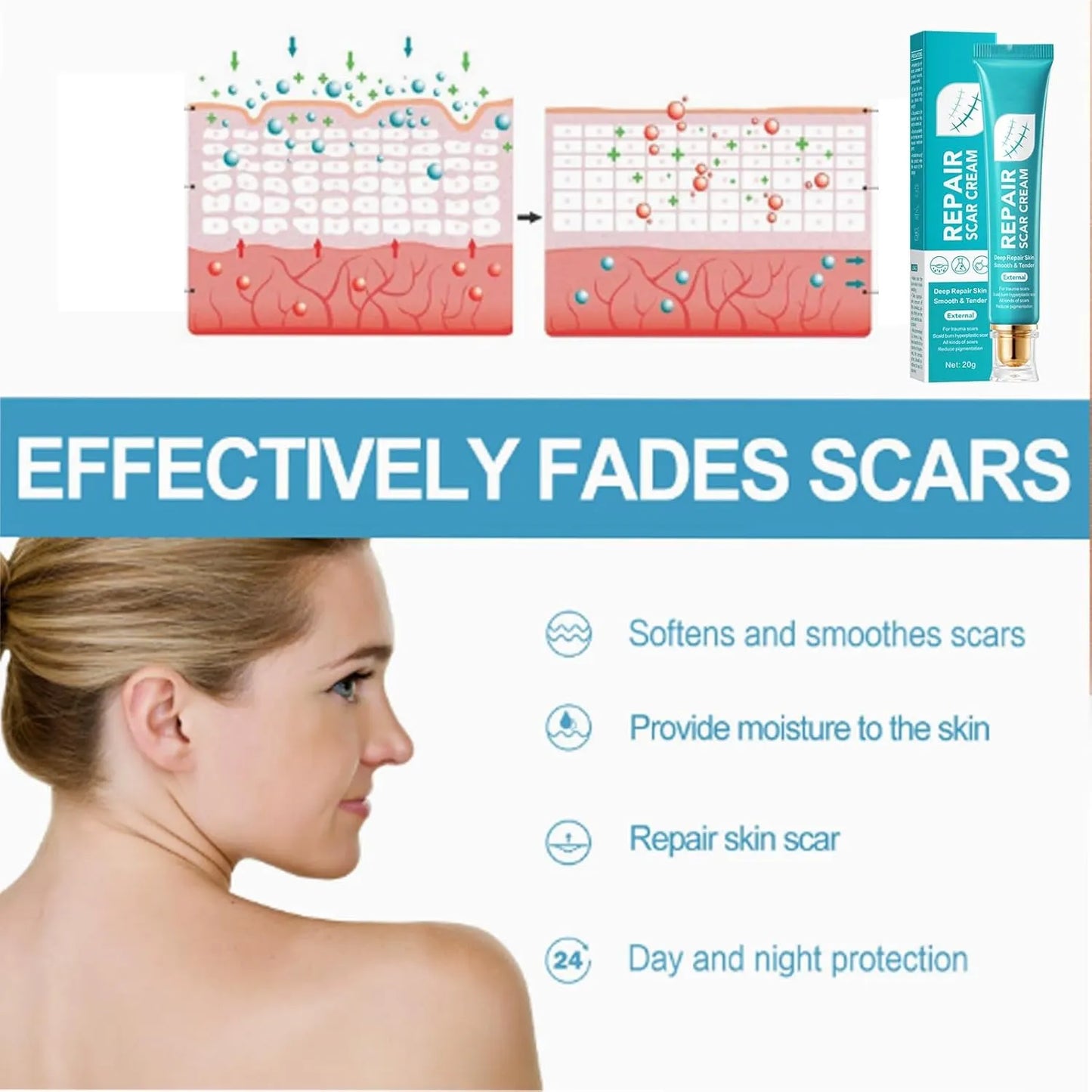 🔥Utolsó nap 50% KEDVEZMÉNY - 🩹Alcuras® Advanced Scar Repair Cream✨