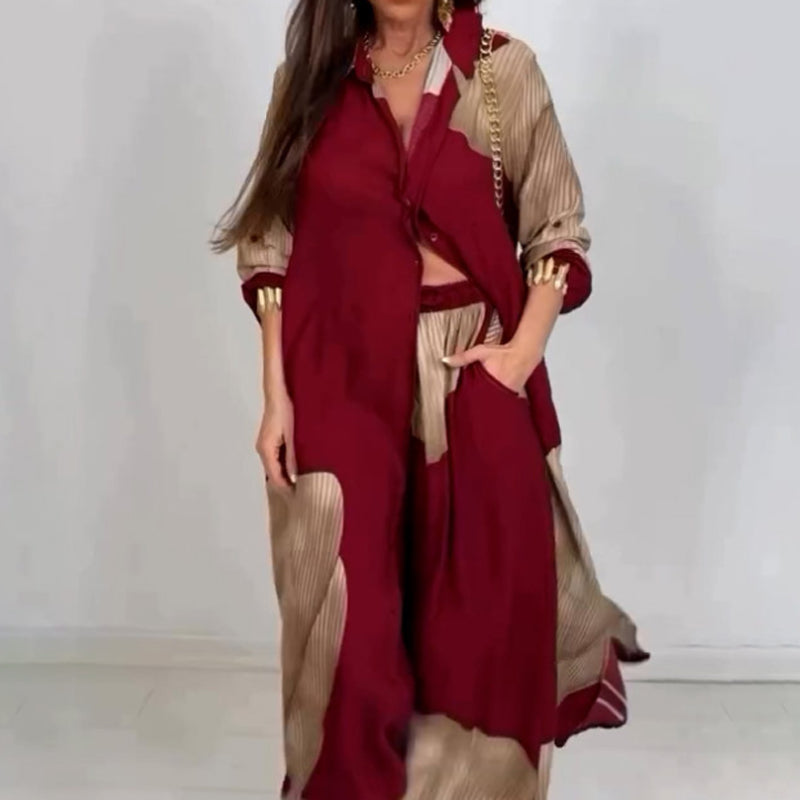 🌼Hosszú ing csavart gombbal és húzózsinóros nadrág szett