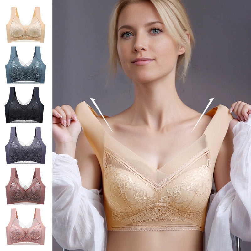👙 Szuper kényelmes és puha női csipkés melltartó acélgyűrű nélkül【✨1 + 1 ingyenes】