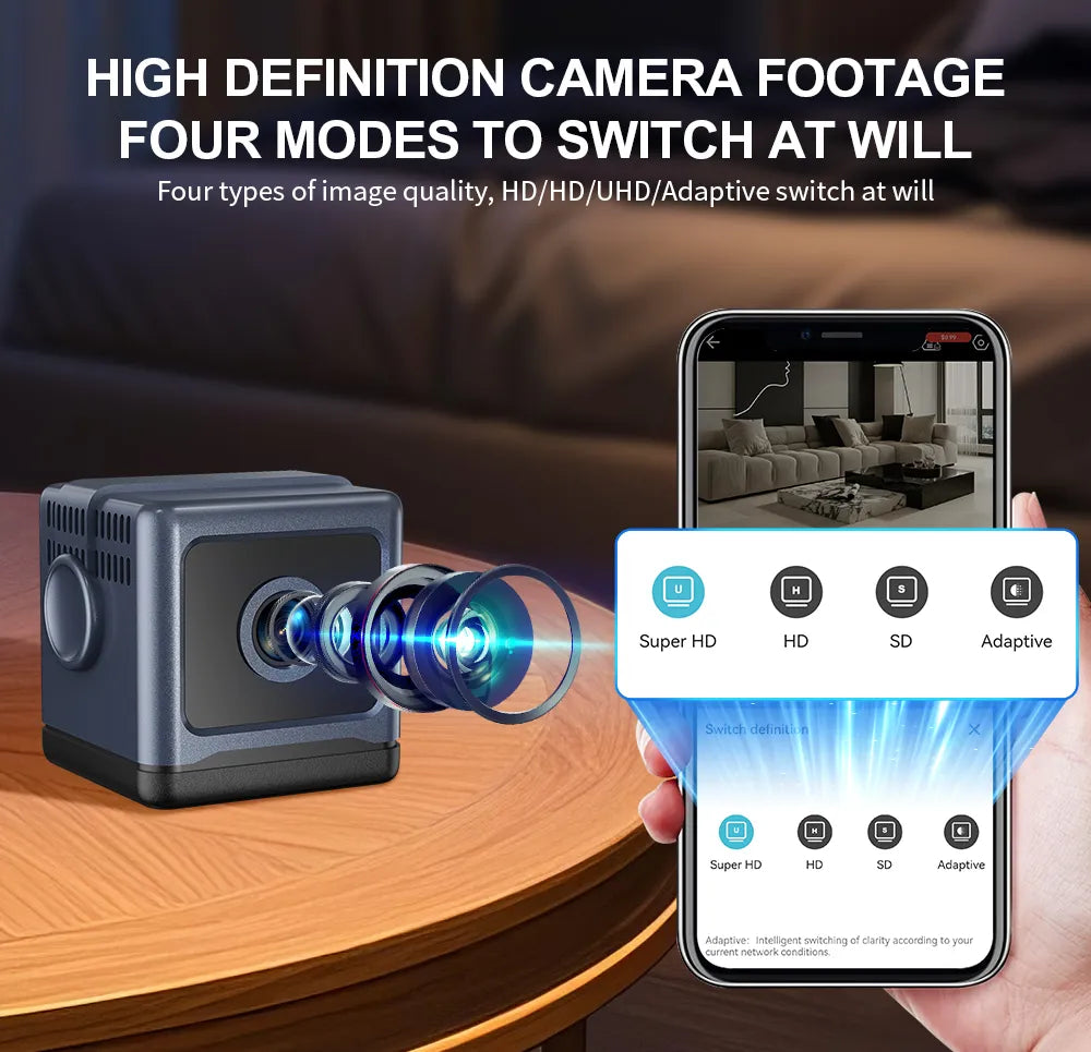 W03 Okos WiFi-s biztonsági kamera – 1080P HD, éjjellátó, mozgásérzékelés, alacsony fogyasztású