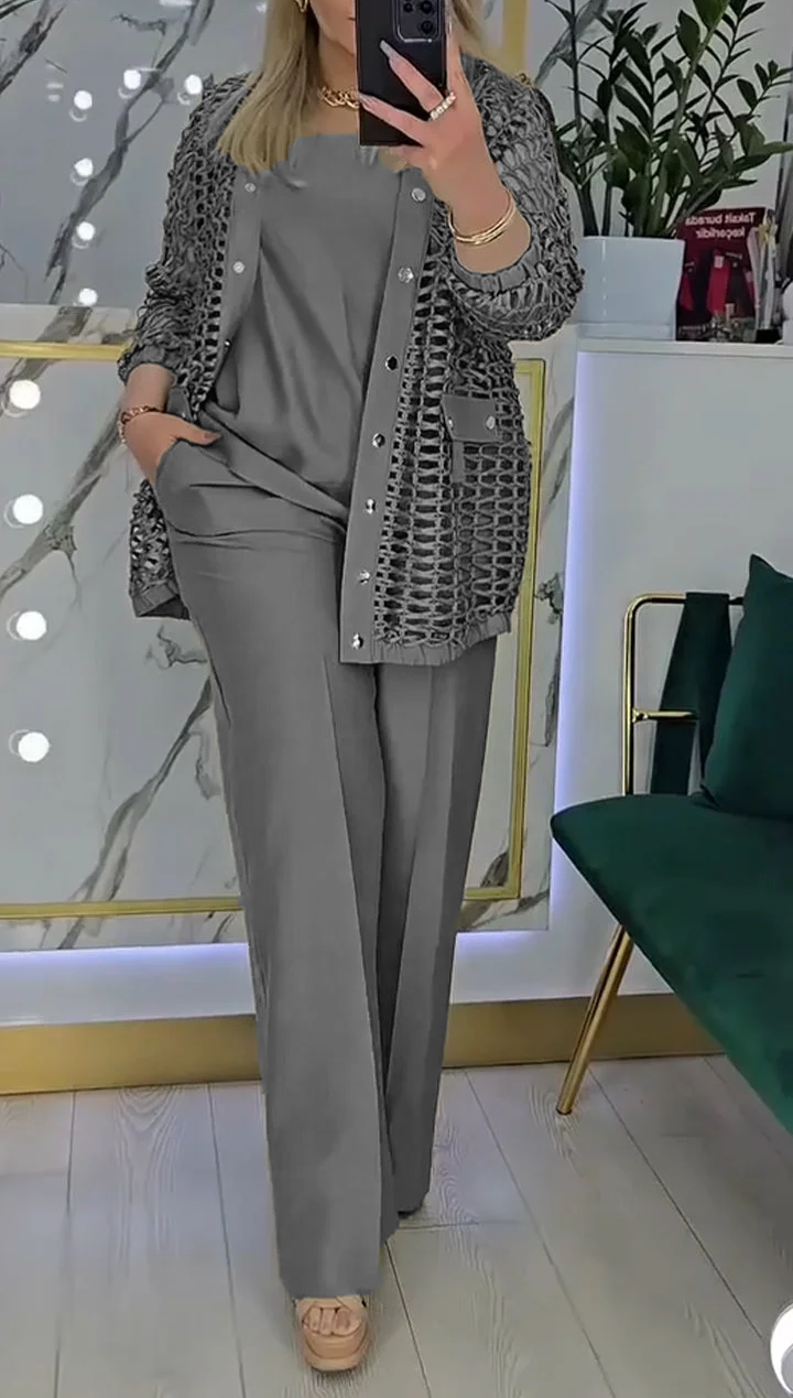 Női, háromrészes üreges ingázóruha