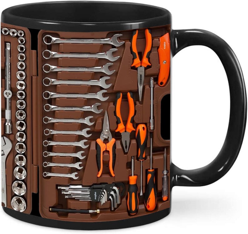 ⚡CYBER HÉTFŐI AKCIÓ🔧⚡Mechanikus Szerszámosláda Bögre🍵