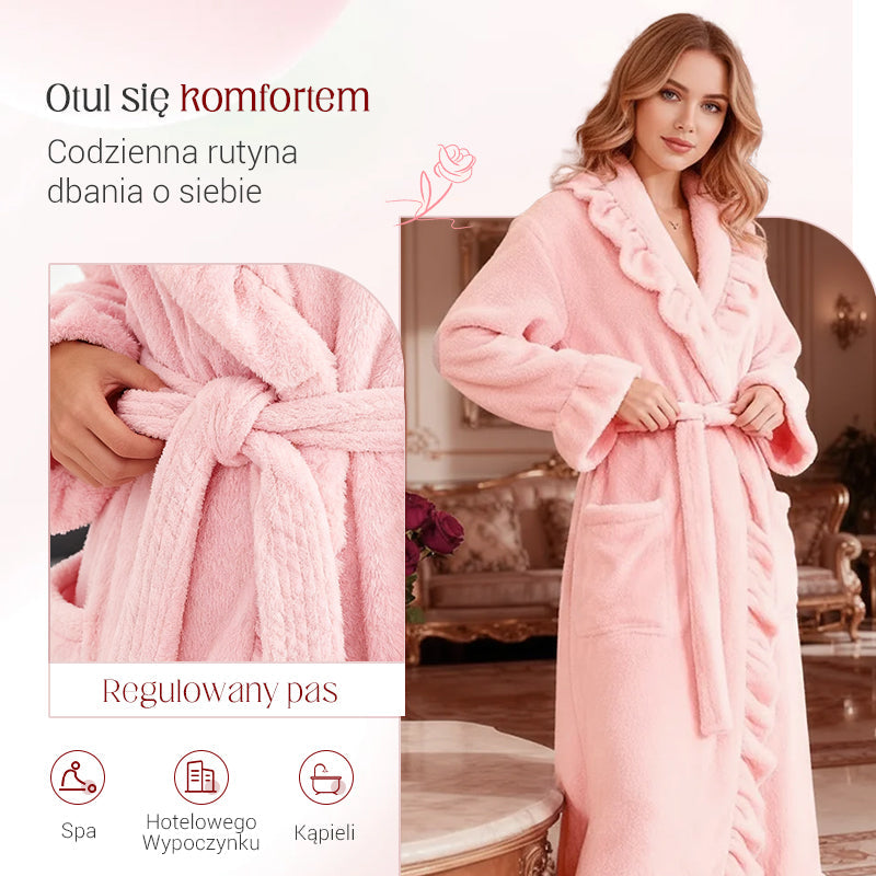 🧖 Puha és bolyhos fürdőköpeny - Bőrbarát anyag