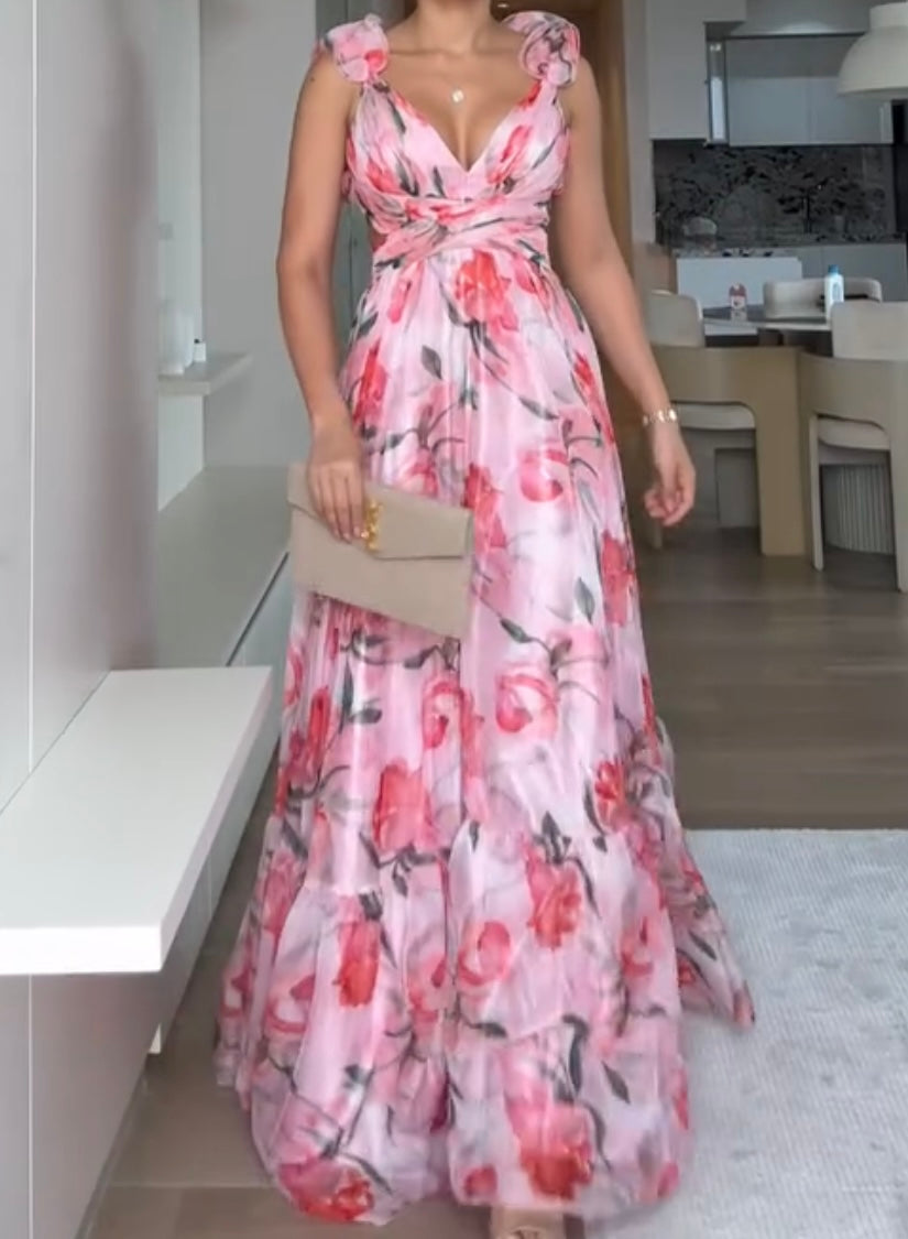 🍓Szexi és elegáns redős ruha mintával