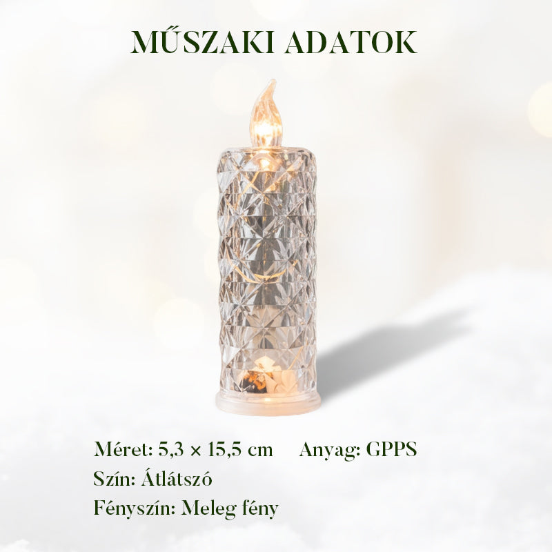 【✨1+2 ingyenes 】Romantikus, elemmel működő LED-es láng nélküli gyertyák