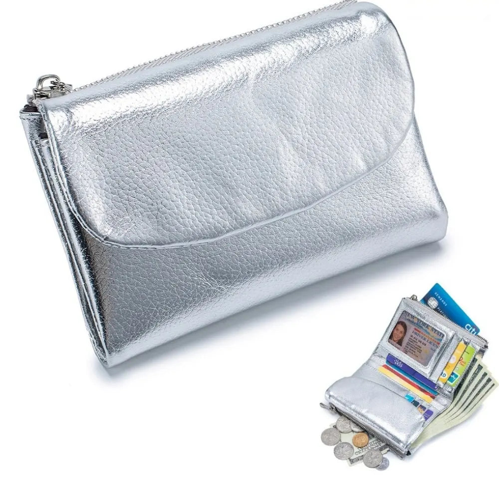 🔥⏰Unisex RFID kavicsos pénztárca valódi bőrből🔥