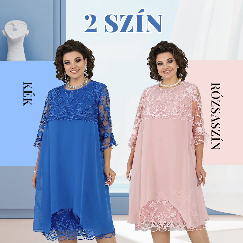 Női Laza Csipkés Midi Ruha