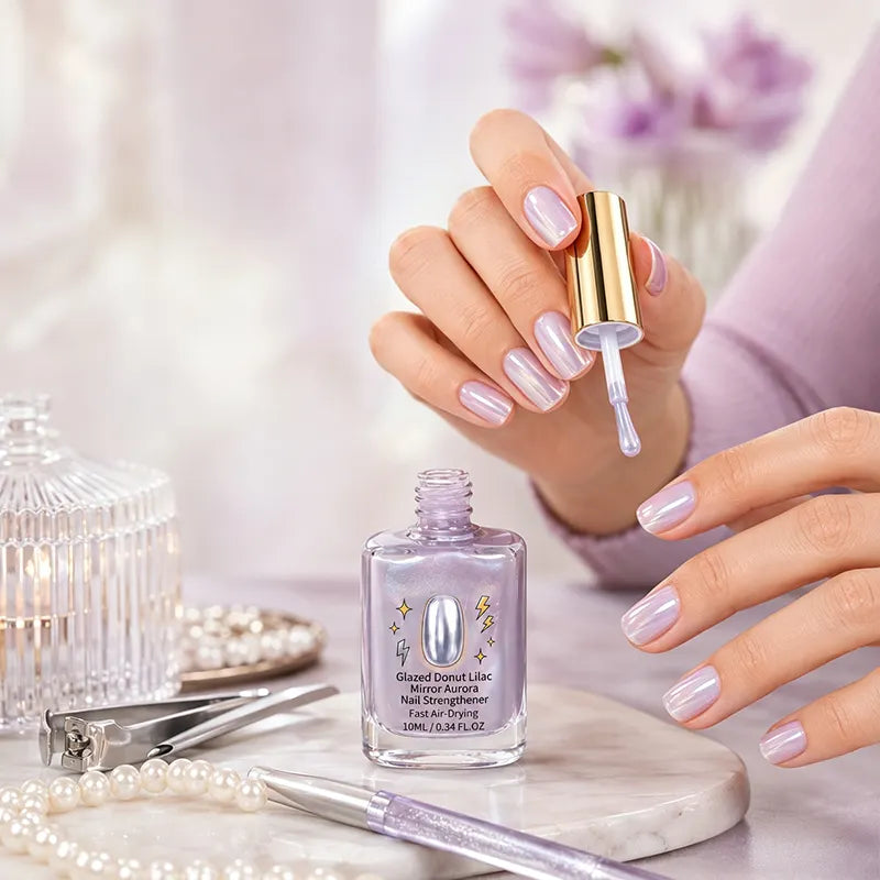📢📢Vásárolj 2-t, kapsz 1-et ingyen!! ⏰Lilac Glossy Mirror körömápoló balzsam