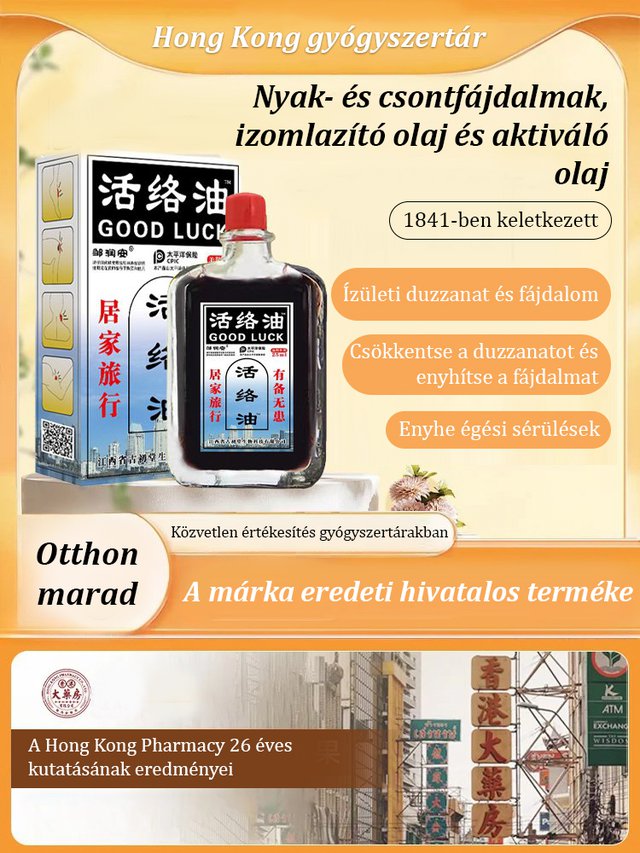 Fájdalomcsillapító és aktiváló olaj