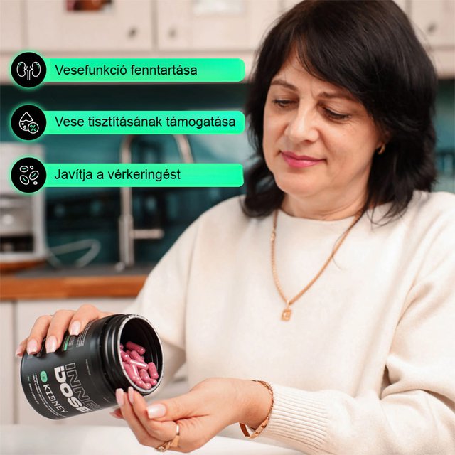 Vese kiegészítő kapszula Férfiak és nők számára egyaránt használható, tudományos formula, amely átfogóan javítja a vesefunkciókat!
