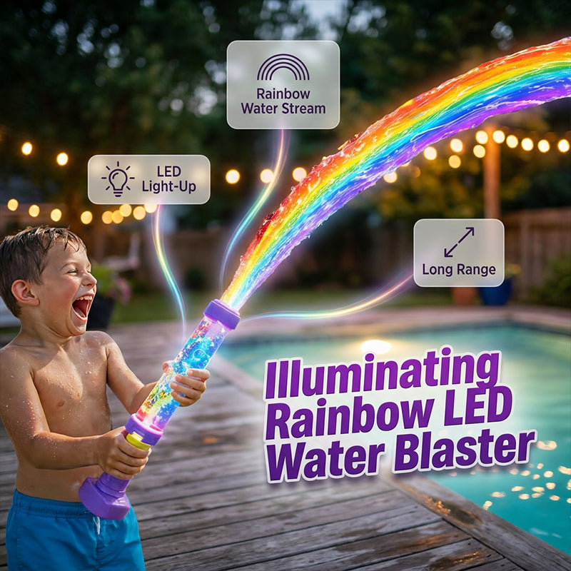 🔥 1+1 INGYEN (2 db)✨🌈 Vízijáték pumpával és sötétben világító LED lámpával💦