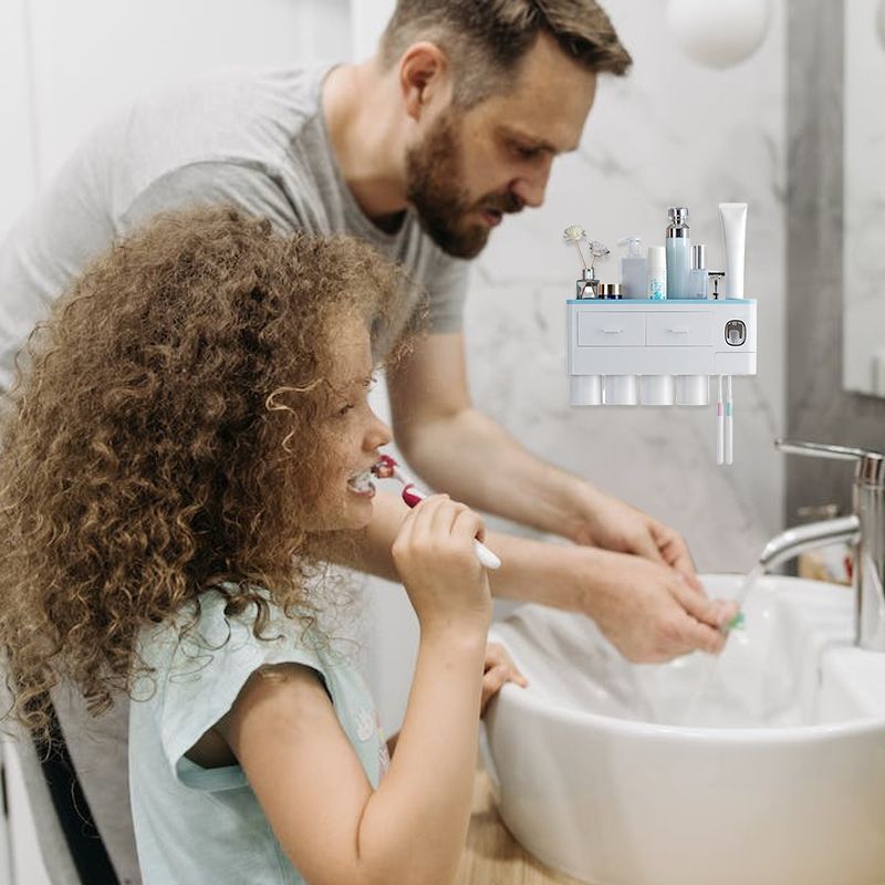 🛁 Toiletry szervező tartó – Fogkefe tartó és fürdőszobai szervező ✨
