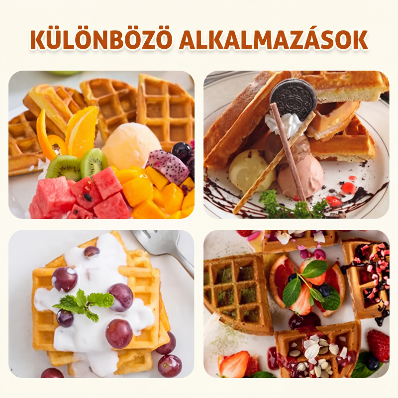 🧇 Mini elektromos gofrisütő – Könnyű reggeli készítéshez, kompakt – Utánvét ✨