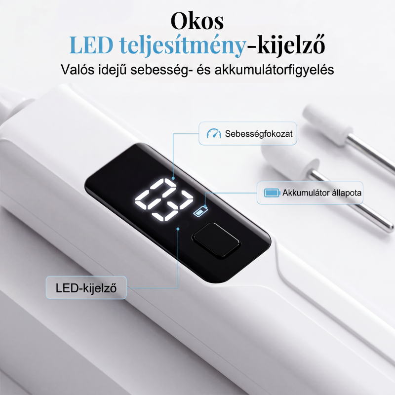 💅 Professzionális elektromos körömfúró készlet – Precíz, állítható sebességű – Utánvét ✨