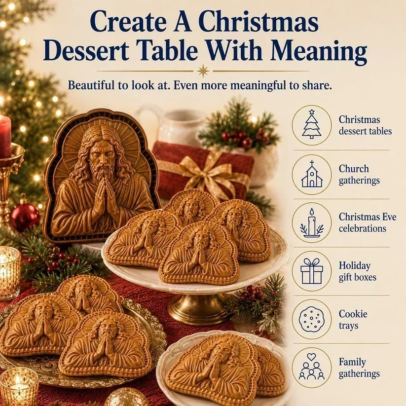 ✝️ Karácsonyi süteményformákból álló mini szett, hit és jászol motívumokkal | Újrafelhasználható formák a hagyományos ünnepi sütéshez 🥧✨