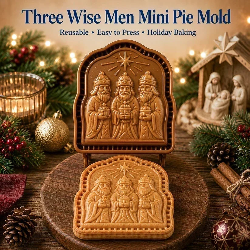 ✝️ Karácsonyi süteményformákból álló mini szett, hit és jászol motívumokkal | Újrafelhasználható formák a hagyományos ünnepi sütéshez 🥧✨
