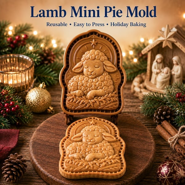 ✝️ Karácsonyi süteményformákból álló mini szett, hit és jászol motívumokkal | Újrafelhasználható formák a hagyományos ünnepi sütéshez 🥧✨