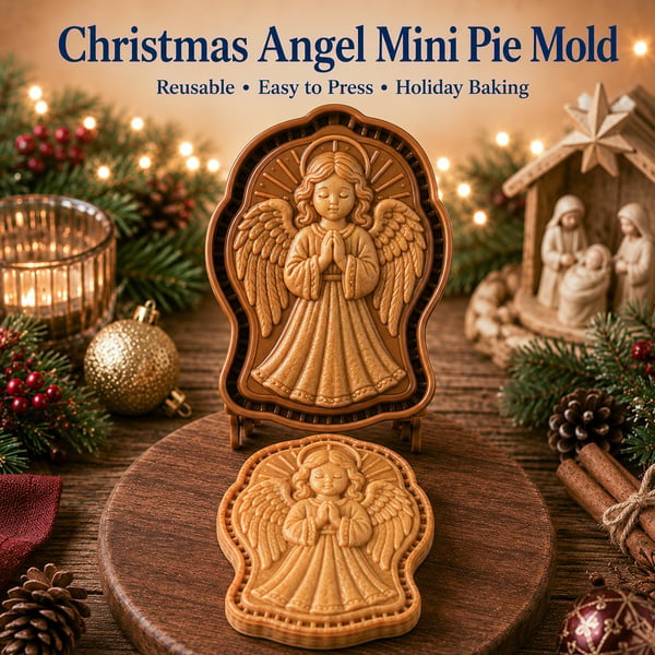 ✝️ Karácsonyi süteményformákból álló mini szett, hit és jászol motívumokkal | Újrafelhasználható formák a hagyományos ünnepi sütéshez 🥧✨