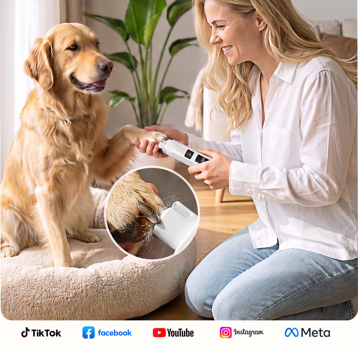 🐾 Okos digitális karmcsiszoló – Precíz, biztonságos és csendes