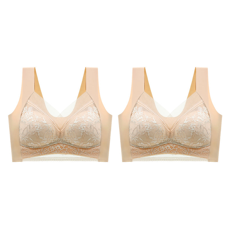 👙 Szuper kényelmes és puha női csipkés melltartó acélgyűrű nélkül【✨1 + 1 ingyenes】