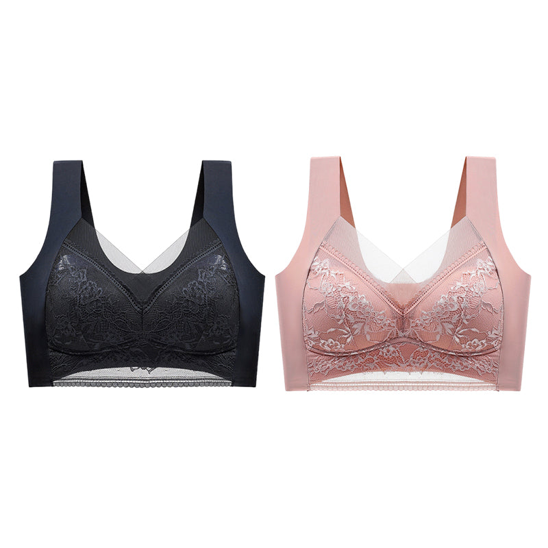 👙 Szuper kényelmes és puha női csipkés melltartó acélgyűrű nélkül【✨1 + 1 ingyenes】