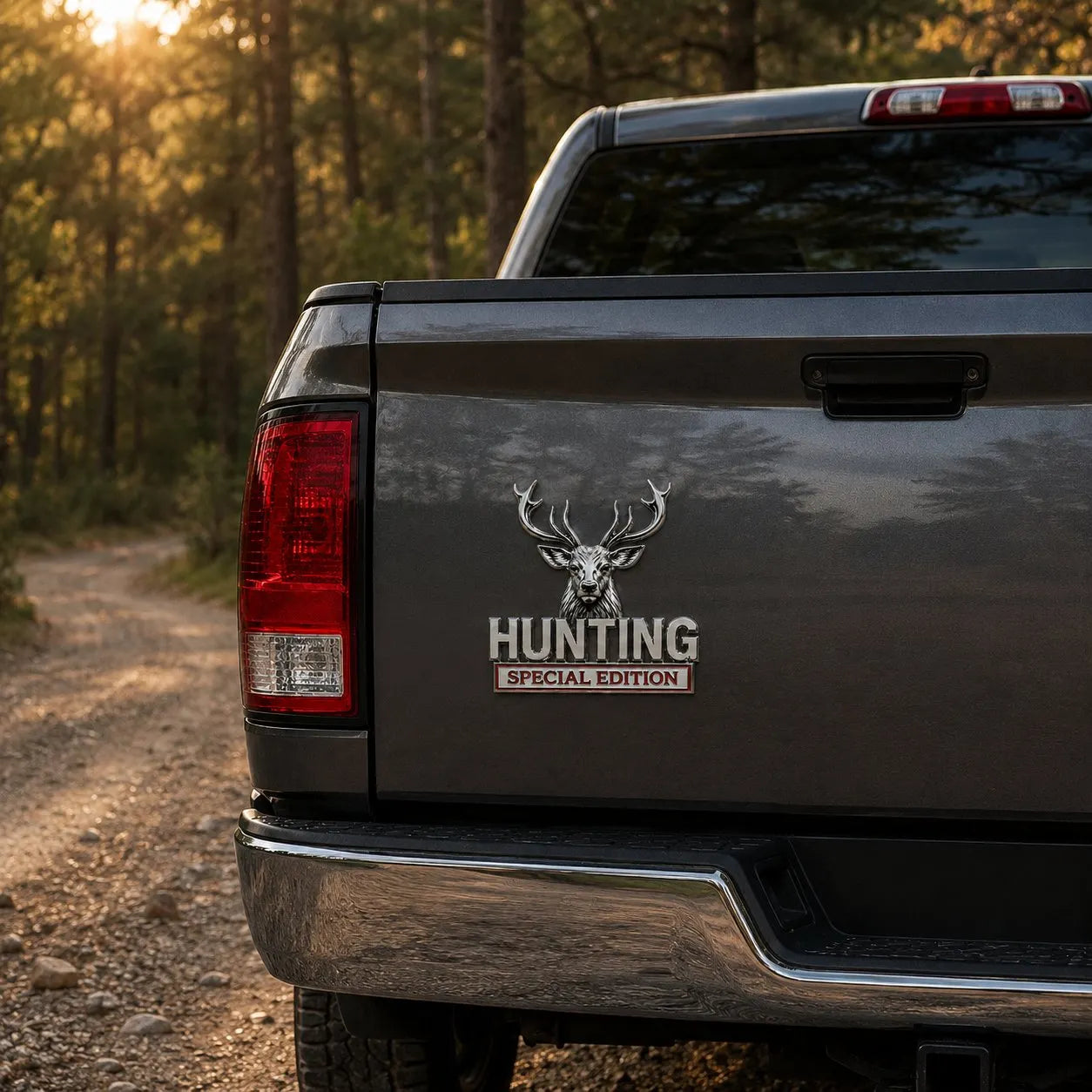 🦌 HUNTING Special Edition - 3D krómozott fém embléma az autódba