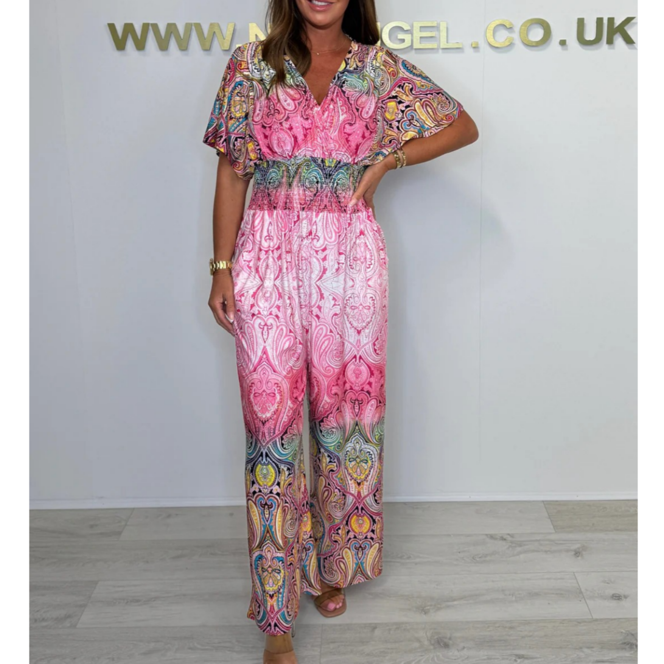 🌷Bohém mintás széles overál