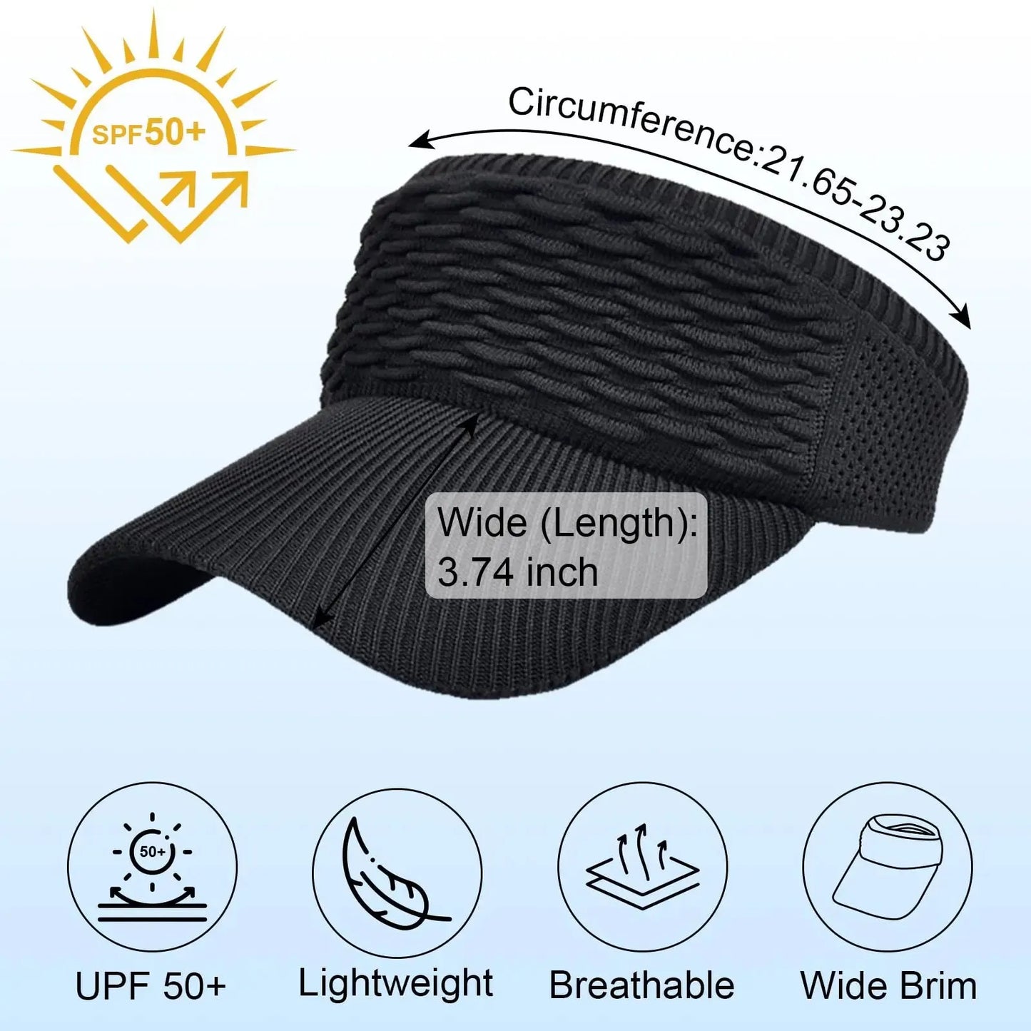 ☀️🧢 Napellenző lyukkal magas copfnak – UV-szűrős, lélegző, kültéri tevékenységekhez és mindennapi használatra