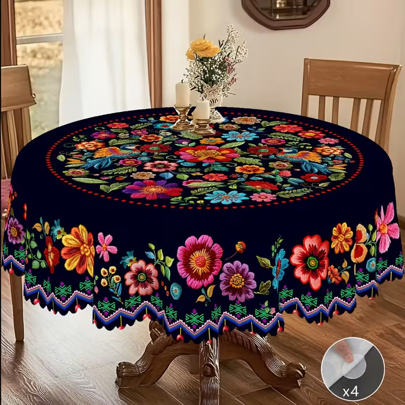 💖Luxus jacquard terítő színesben, hullámos szegéllyel