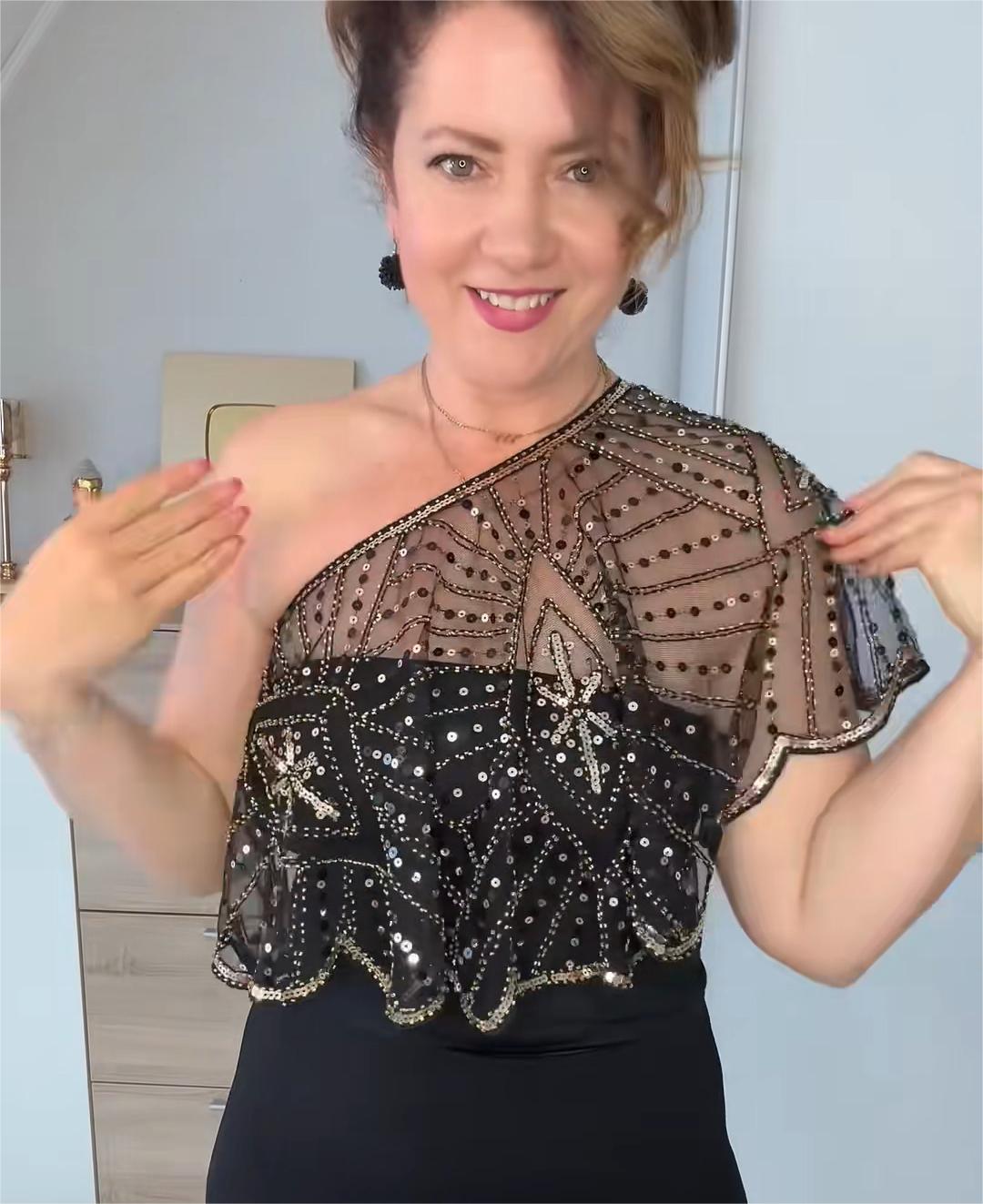 ⏳Korlátozott ideig érvényes ajánlat ⏰ Vintage csipkés gyöngyös kendő